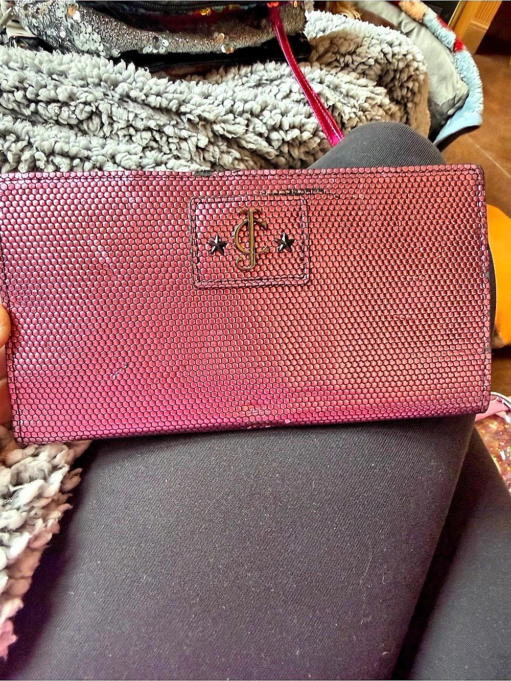 Juicy Couture Textured Pink Wallet